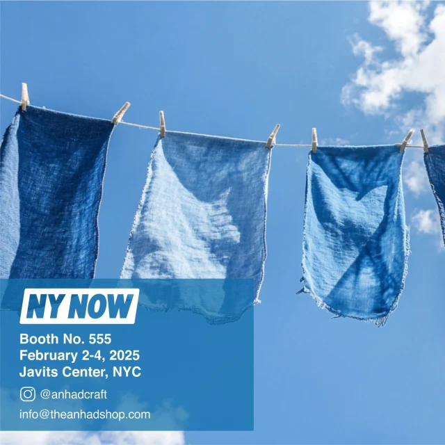 Some things need to be felt, not just seen.

The texture of handwoven fabric. The depth of natural indigo. The beauty of craft that takes time.

Join us at NY Now as we showcase textiles that tell a story—of tradition, of sustainability, of skill passed down through generations.

📍 Booth No. 555
📅 February 2-4, 2025
🏛 Javits Center, NYC

Meet the fabrics. Hear the stories. Let’s talk about bringing timeless craft into today’s world.

#NYNow #SustainableTextiles #HandspunHandwoven #MadeByHand #anhadcraft #thedesignfuture #nynow2025
